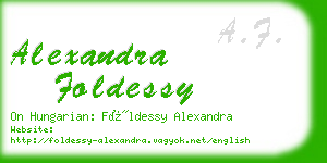 alexandra foldessy business card